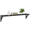 vidaXL Falpolcok 2 pcs Fekete tölgy 80 x 15 x 15,5 cm Faanyag