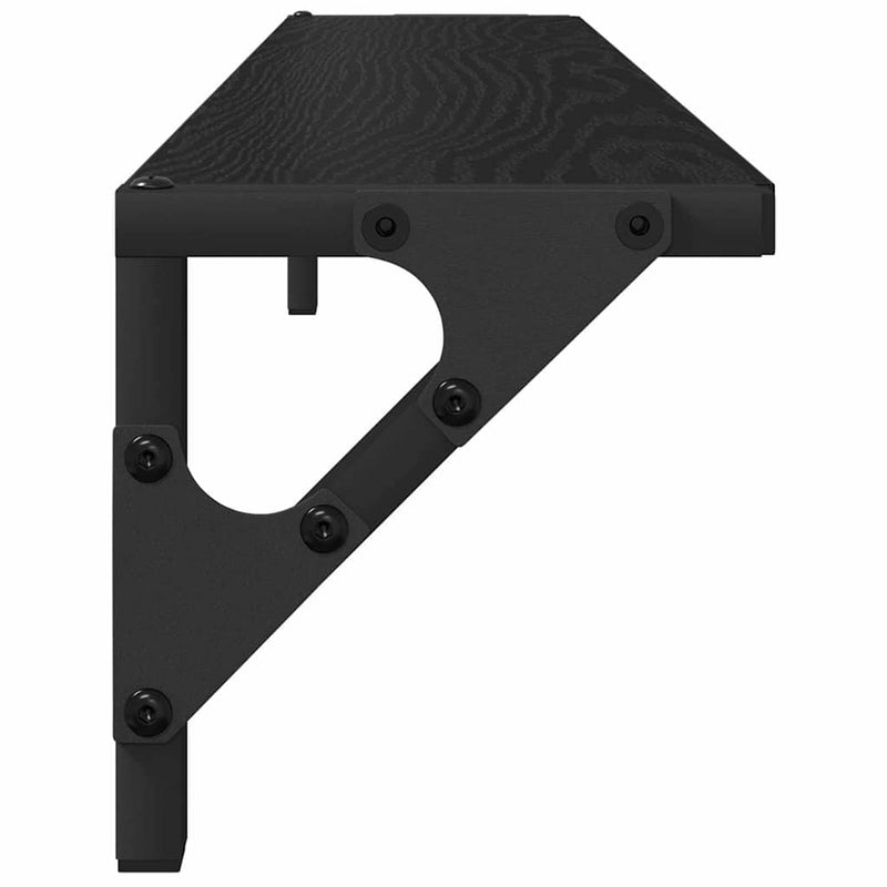 vidaXL Falpolcok 2 pcs Fekete tölgy 80 x 15 x 15,5 cm Faanyag