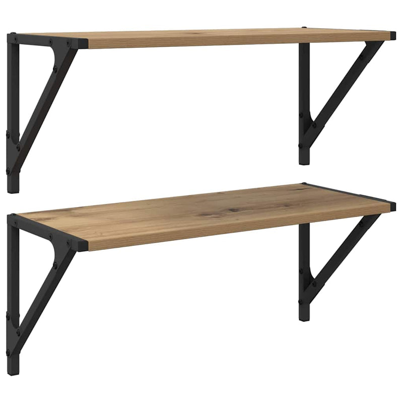 vidaXL Falpolcok 2 pcs Artisan tölgy 60 x 25 x 25,5 cm Faanyag