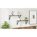 vidaXL Falpolcok 2 pcs Fekete tölgy 60 x 25 x 25,5 cm Faanyag