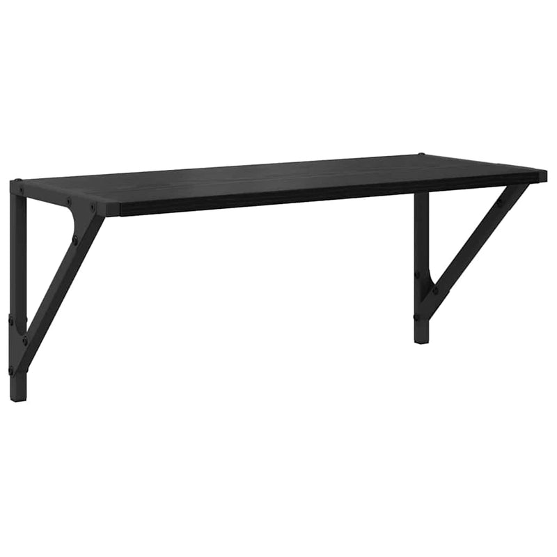 vidaXL Falpolcok 2 pcs Fekete tölgy 60 x 25 x 25,5 cm Faanyag