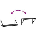 vidaXL Falpolcok 2 pcs Fekete tölgy 60 x 25 x 25,5 cm Faanyag