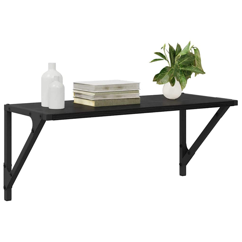 vidaXL Falpolcok 2 pcs Fekete tölgy 60 x 25 x 25,5 cm Faanyag