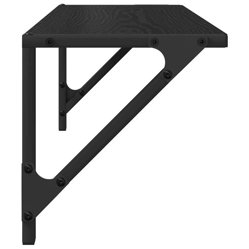 vidaXL Falpolcok 2 pcs Fekete tölgy 60 x 25 x 25,5 cm Faanyag