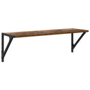 vidaXL Falpolcok polcokkal 2 pcs Öreg fa 80 x 25 x 25,5 cm Faanyag