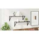 vidaXL Falpolcok 2 pcs Fekete tölgy 80 x 25 x 25,5 cm Faanyag