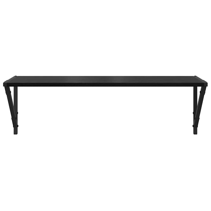 vidaXL Falpolcok 2 pcs Fekete tölgy 80 x 25 x 25,5 cm Faanyag