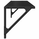 vidaXL Falpolcok 2 pcs Fekete tölgy 80 x 25 x 25,5 cm Faanyag