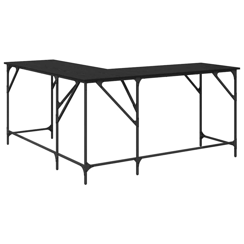 vidaXL Asztal Fekete tölgy 149 x 149 x 75 cm Faanyag