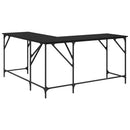 vidaXL Asztal Fekete tölgy 149 x 149 x 75 cm Faanyag