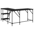 vidaXL Asztal Fekete tölgy 139 x 139 x 75 cm Faanyag
