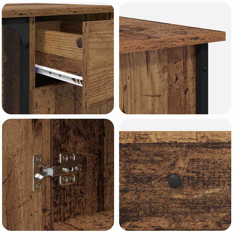 vidaXL Asztal Öreg fa 141 x 141 x 75 cm Faanyag