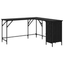 vidaXL Asztal Fekete tölgy 141 x 141 x 75 cm Faanyag