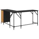 vidaXL Asztal Fekete tölgy 141 x 141 x 75 cm Faanyag