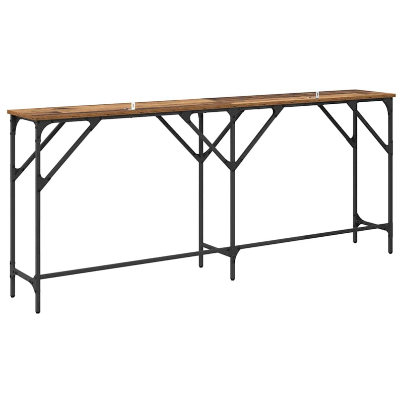 vidaXL Konzolasztal Régi fa 180 x 29 x 75 cm Faanyag