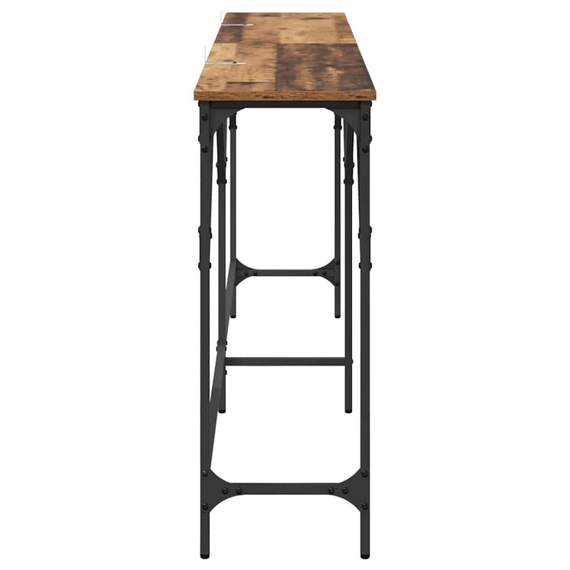 vidaXL Konzolasztal Öreg fa 180 x 30 x 75 cm Faanyag