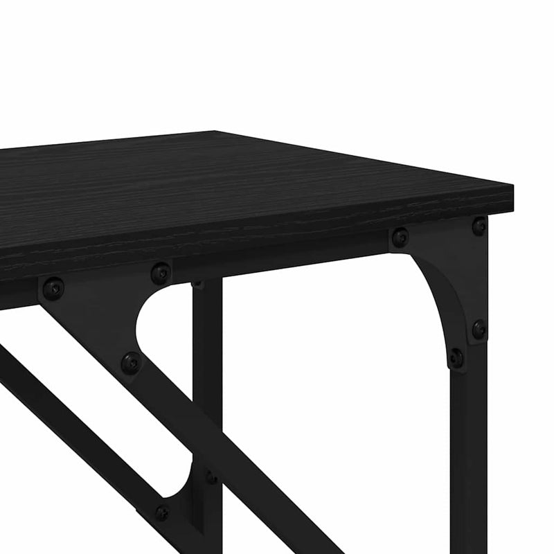 vidaXL Konzolasztal Musta tammi 180 x 29 x 75 cm Faanyag