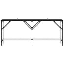 vidaXL Konzolasztal Fekete tölgy 180 x 30 x 75 cm Faanyag