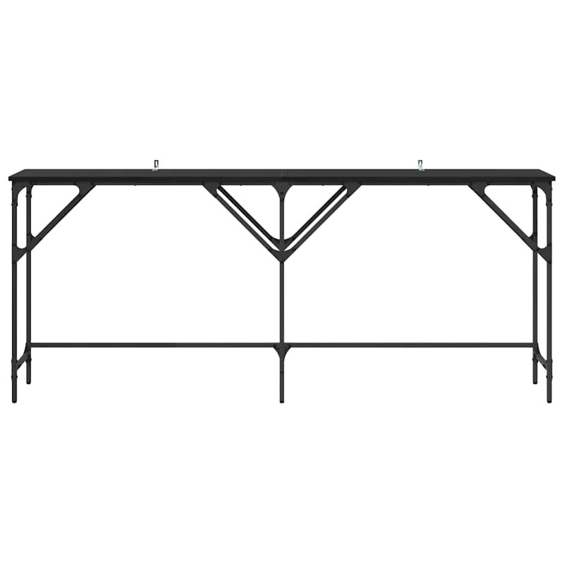 vidaXL Konzolasztal Fekete tölgy 180 x 30 x 75 cm Faanyag