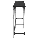 vidaXL Konzolasztal Fekete tölgy 180 x 30 x 75 cm Faanyag