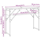 vidaXL Konzolasztal Öreg fa 105x30x75cm Faanyag