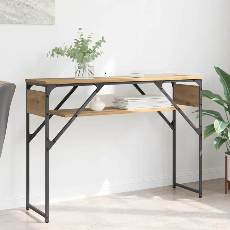 vidaXL Konzolasztal Artisan tölgy 105x30x75cm Faanyag