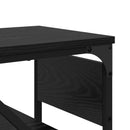 vidaXL Konzolasztal Fekete tölgy 105x30x75cm Faanyag