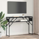 vidaXL Konzolasztal Fekete tölgy 105x30x75cm Faanyag