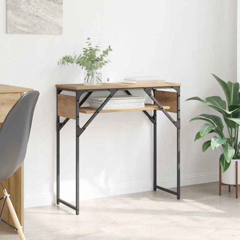 vidaXL Konzolasztal Artisan tölgy 75x30x75cm Faanyag