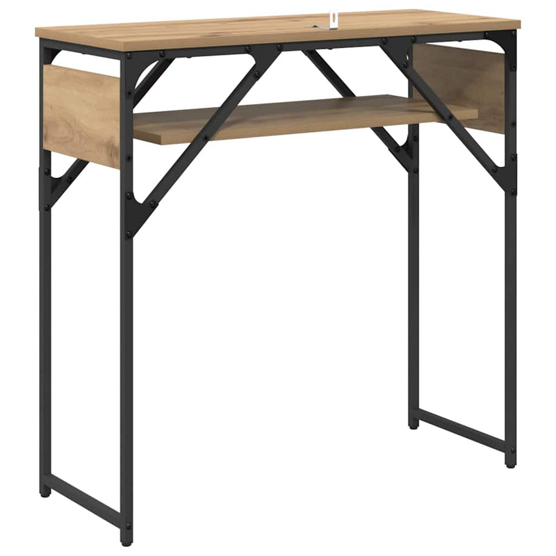 vidaXL Konzolasztal Artisan tölgy 75x30x75cm Faanyag