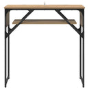 vidaXL Konzolasztal Artisan tölgy 75x30x75cm Faanyag