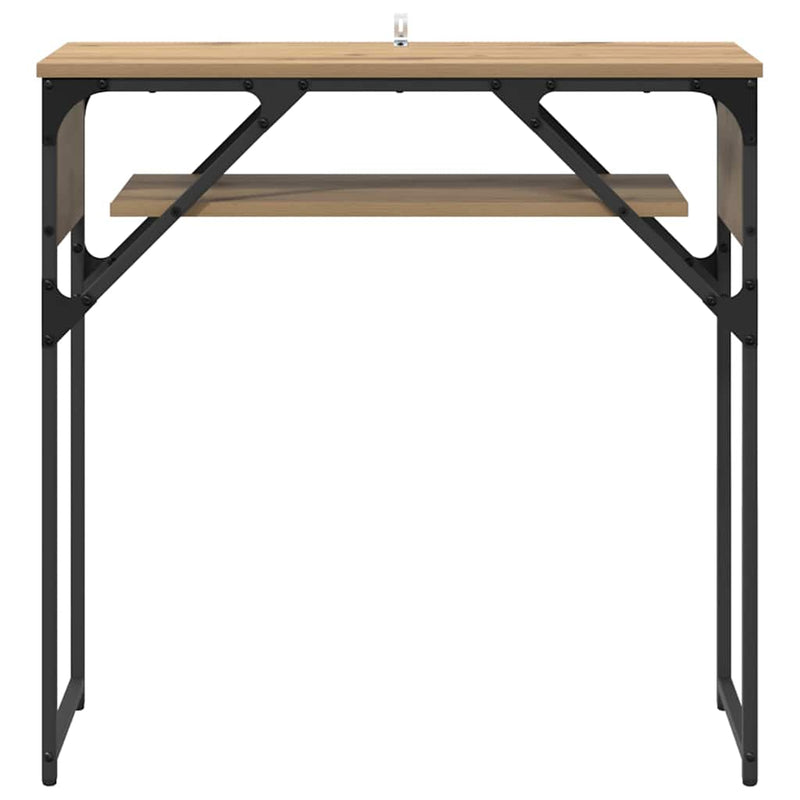 vidaXL Konzolasztal Artisan tölgy 75x30x75cm Faanyag