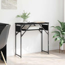 vidaXL Konzolasztal Fekete tölgy 75x30x75cm Faanyag