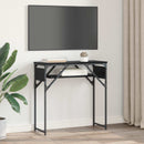 vidaXL Konzolasztal Fekete tölgy 75x30x75cm Faanyag