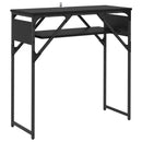 vidaXL Konzolasztal Fekete tölgy 75x30x75cm Faanyag