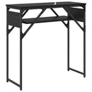 vidaXL Konzolasztal Fekete tölgy 75x30x75cm Faanyag