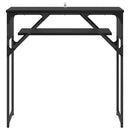 vidaXL Konzolasztal Fekete tölgy 75x30x75cm Faanyag