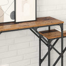 vidaXL Konzolasztal 2 db Öreg fa 100 x 28 x 75 cm Szerelt Fa