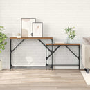 vidaXL Konzolasztal 2 db Öreg fa 100 x 28 x 75 cm Szerelt Fa