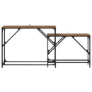 vidaXL Konzolasztal 2 db Öreg fa 100 x 28 x 75 cm Szerelt Fa
