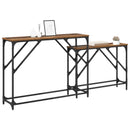 vidaXL Konzolasztal 2 db Öreg fa 100 x 28 x 75 cm Szerelt Fa