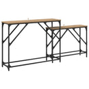 vidaXL Konzolasztal 2 db Artisan tölgy 100 x 28 x 75 cm Szerelt Fa