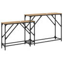 vidaXL Konzolasztal 2 db Artisan tölgy 100 x 28 x 75 cm Szerelt Fa