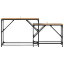 vidaXL Konzolasztal 2 pcs Artisan tölgy 100 x 28 x 75 cm Faanyag