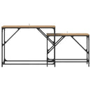 vidaXL Konzolasztal 2 db Artisan tölgy 100 x 28 x 75 cm Szerelt Fa