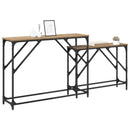 vidaXL Konzolasztal 2 db Artisan tölgy 100 x 28 x 75 cm Szerelt Fa