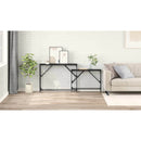 vidaXL Konzolasztal 2 pcs Fekete tölgy 100 x 28 x 75 cm Faanyag