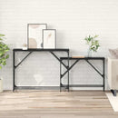 vidaXL Konzolasztal 2 pcs Fekete tölgy 100 x 28 x 75 cm Faanyag