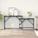 vidaXL Konzolasztal 2 db Fekete tölgy 100 x 28 x 75 cm Szerelt Fa