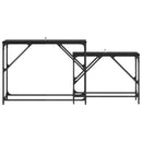 vidaXL Konzolasztal 2 db Fekete tölgy 100 x 28 x 75 cm Szerelt Fa